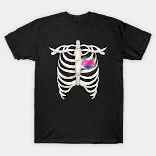 Ribcage With Bisexual Heart T-Shirt